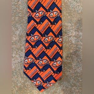 Auburn Tigers Silk Necktie Orange Navy Eagle Neckwear
